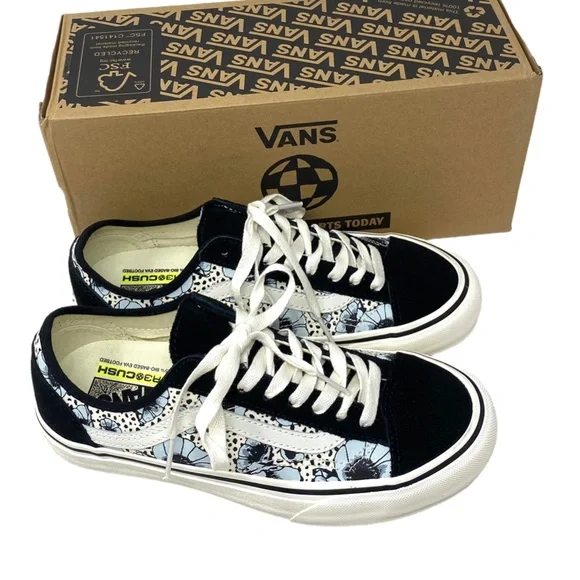 VANS Style 36 Decon Sneakers Floral Black Women's Canvas Suede Shoes VN0007R2Y40 - Picture 6 of 11